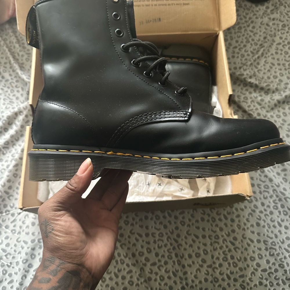 Dr. Martens Black Leather Boots - Picture 2 of 3
